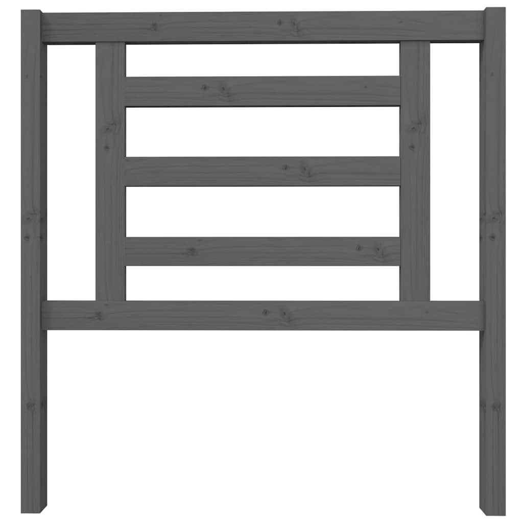 Vidaxl hoofdbord 96x4x100 cm massief grenenhout grijs