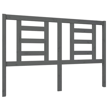Vidaxl hoofdbord 146x4x100 cm massief grenenhout grijs