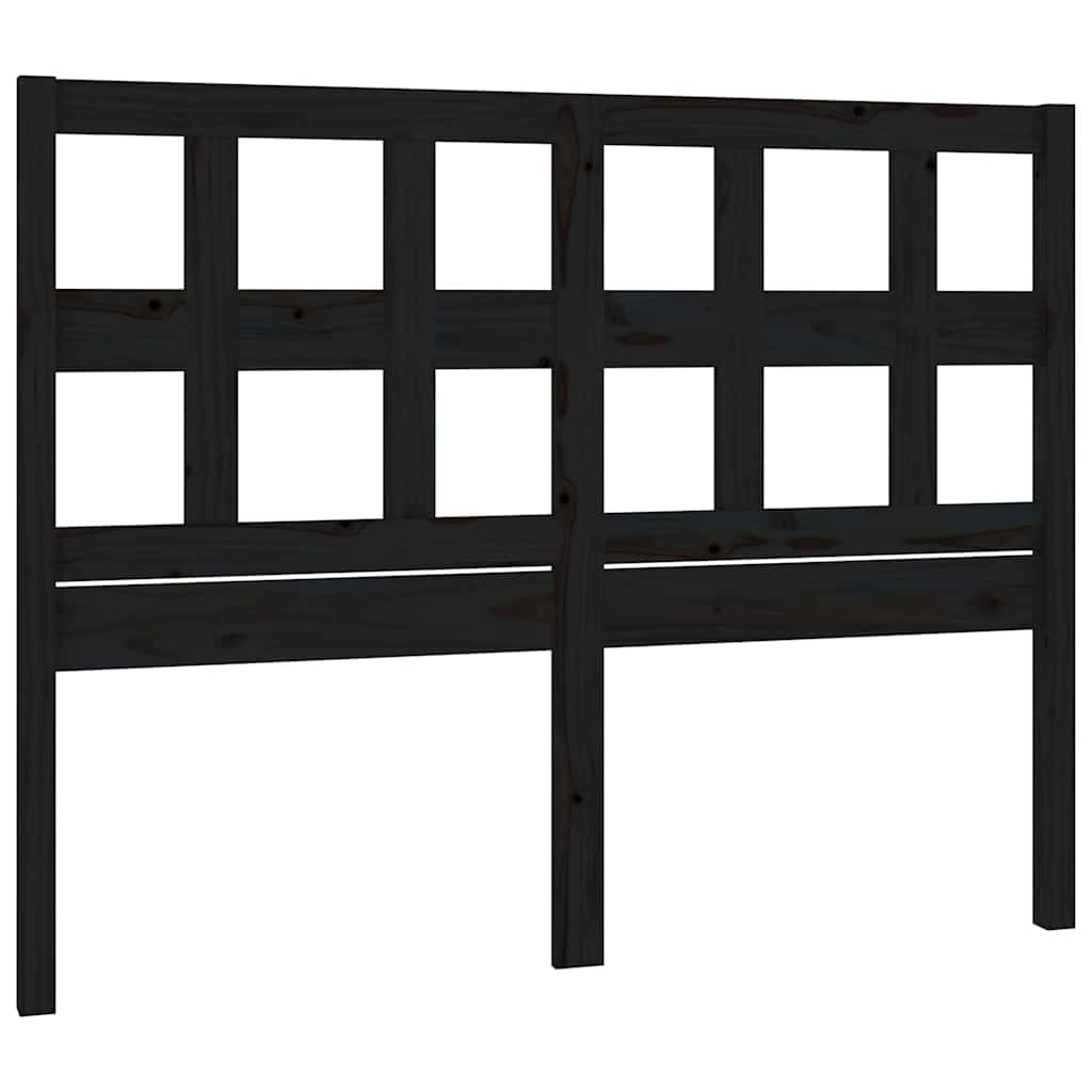 Vidaxl hoofdbord 165,5x4x100 cm massief grenenhout zwart