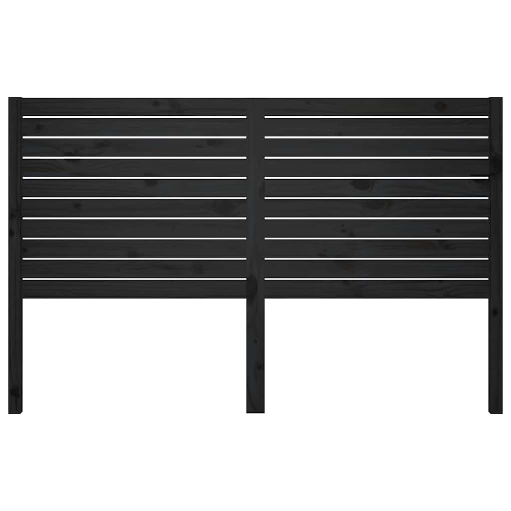 Vidaxl hoofdbord 166x4x100 cm massief grenenhout zwart