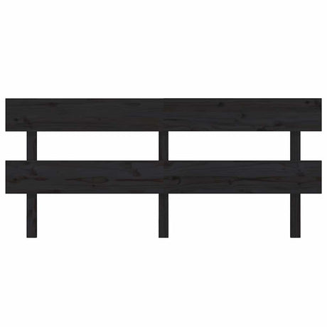 Vidaxl hoofdbord 204x3x81 cm massief grenenhout zwart