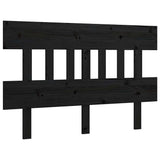 Vidaxl hoofdbord 123,5x3x81 cm massief grenenhout zwart