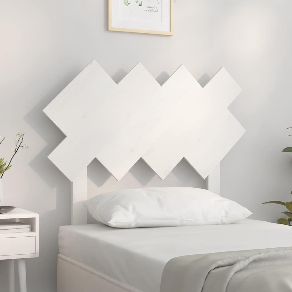 Vidaxl hoofdbord 92x3x81 cm massief grenenhout wit