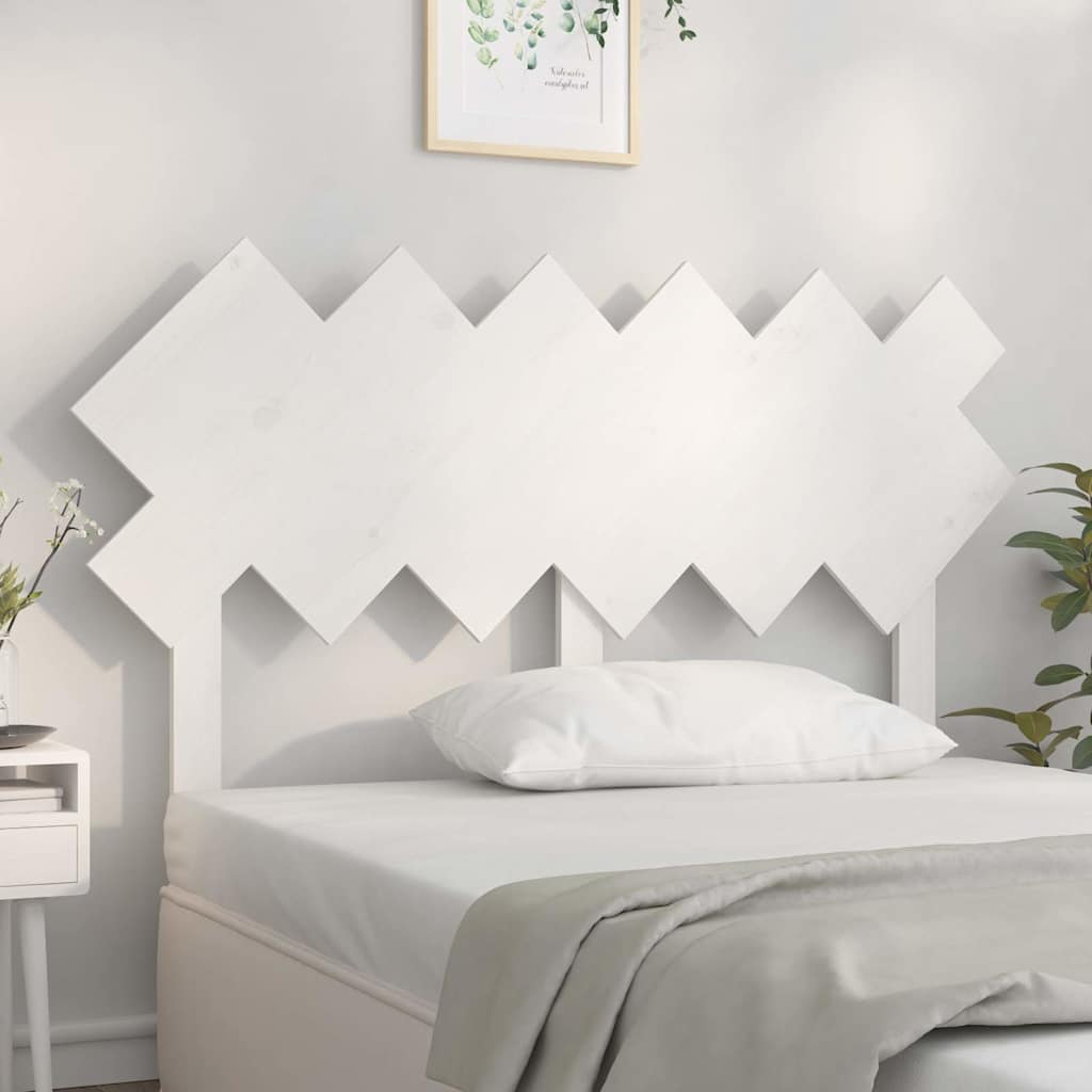 Vidaxl hoofdbord 132x3x81 cm massief grenenhout wit