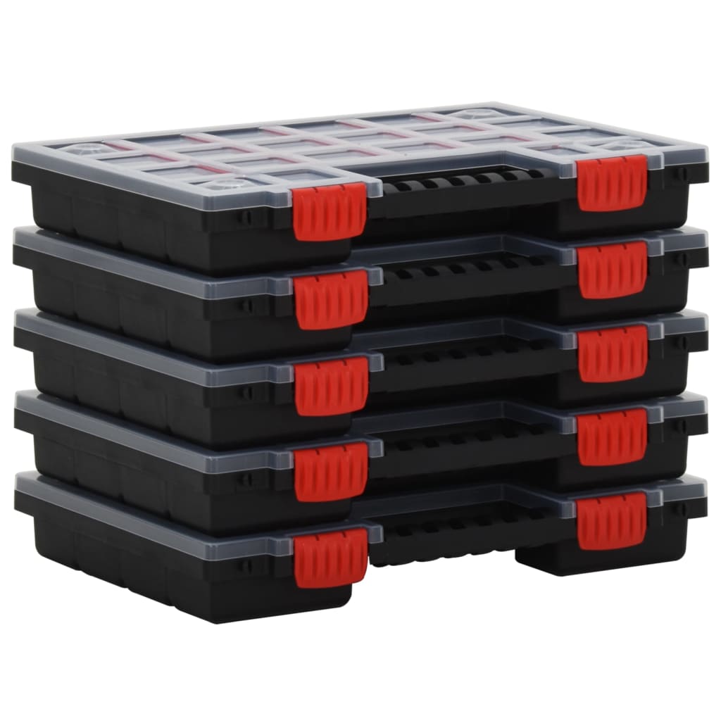 VidaXL Assortimentsdozen 5 st 34,5x25x5 cm polypropeen