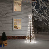 Vidaxl kegelkerstboom 108 led's 70x180 cm koudwit