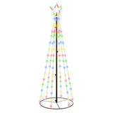 Vidaxl kegelkerstboom 108 led's 70x180 cm meerkleurig