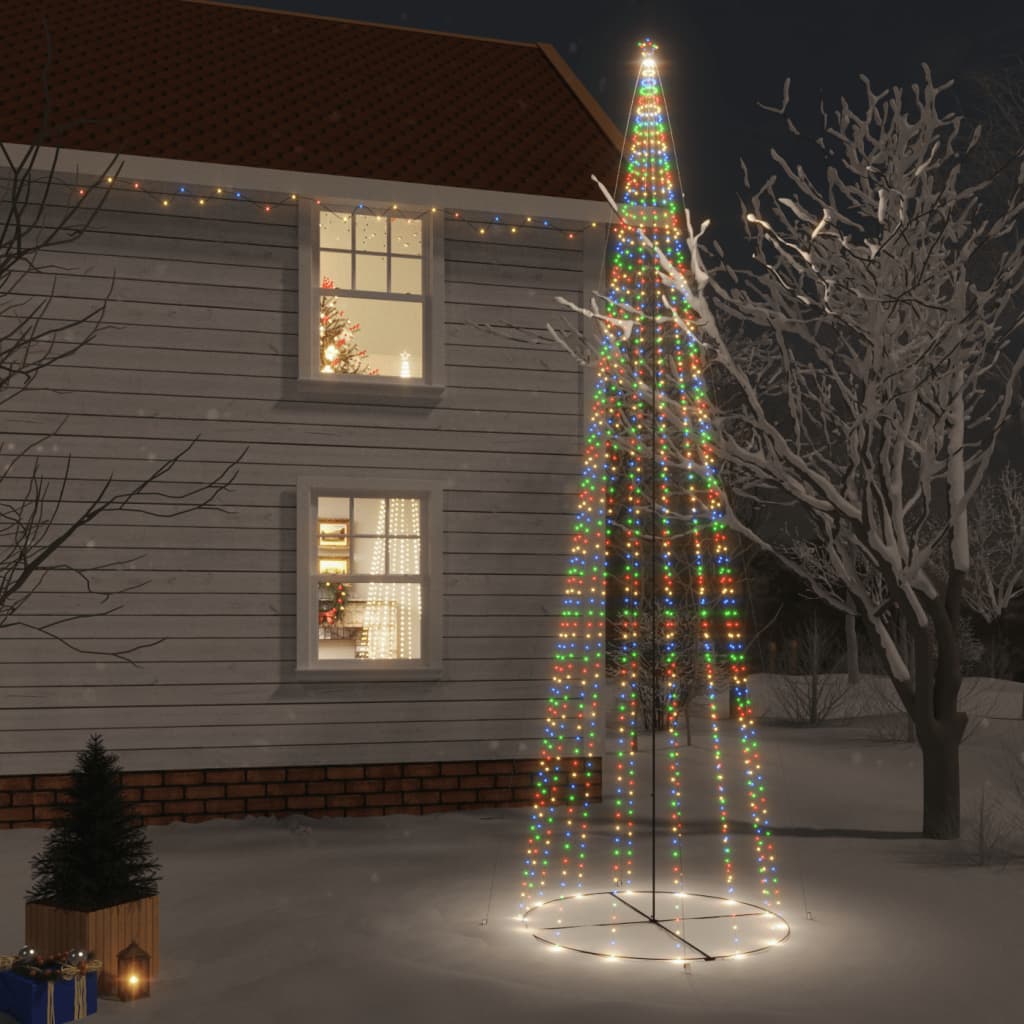 Vidaxl kegelkerstboom 1134 led's meerkleurig 230x800 cm