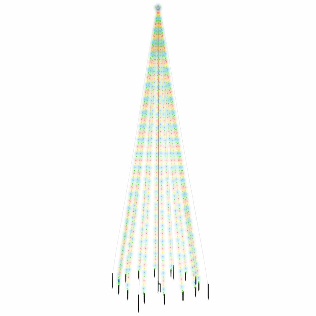 Vidaxl kerstboom met grondpin 1134 led's meerkleurig 800 cm