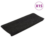 Vidaxl trapmatten zelfklevend 15 st 65x24,5x3,5 cm antracietkleurig