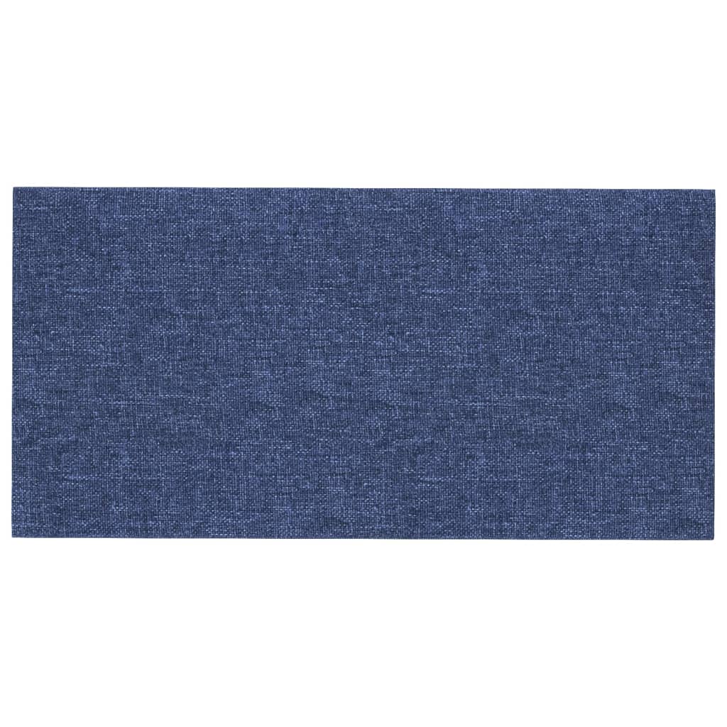 VidaXL Wandpanelen 12 st 2,16 m² 60x30 cm stof blauw