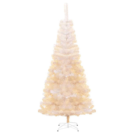 Vidaxl kunstkerstboom met iriserende uiteinden 180 cm pvc wit