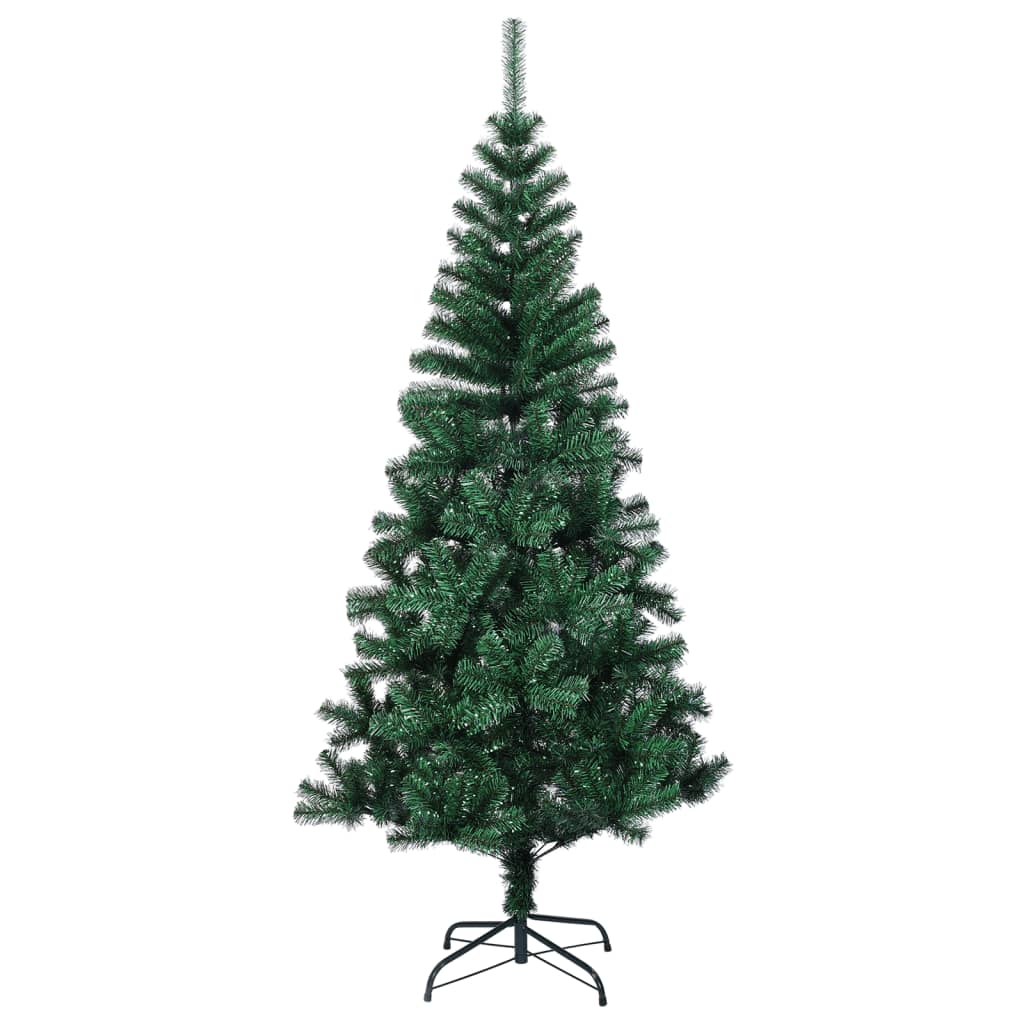 Vidaxl kunstkerstboom met iriserende uiteinden 180 cm pvc groen