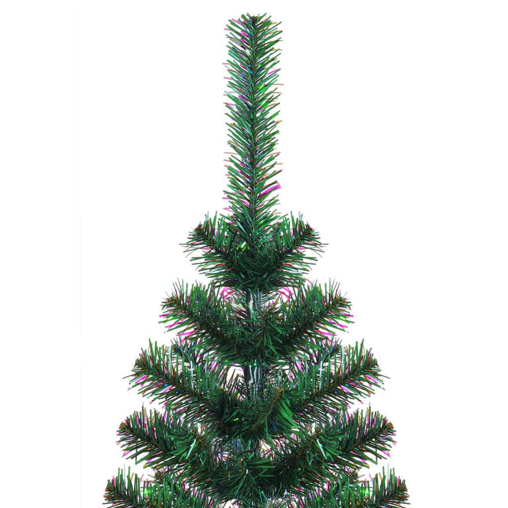 Vidaxl kunstkerstboom met iriserende uiteinden 180 cm pvc groen