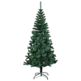 Vidaxl kunstkerstboom met iriserende uiteinden 210 cm pvc groen