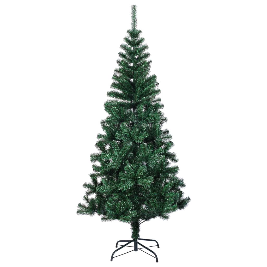 Vidaxl kunstkerstboom met iriserende uiteinden 240 cm pvc groen