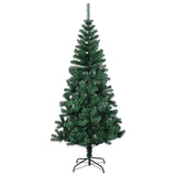 Vidaxl kunstkerstboom met iriserende uiteinden 240 cm pvc groen