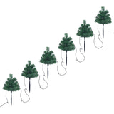 Vidaxl tuinpadkerstbomen 6 st met meerkleurige led's 45 cm pvc