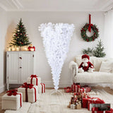 Vidaxl kunstkerstboom met standaard omgekeerd 180 cm wit