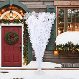 Vidaxl kunstkerstboom met standaard omgekeerd 210 cm wit