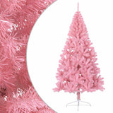 Vidaxl kunstkerstboom met standaard half 180 cm pvc roze