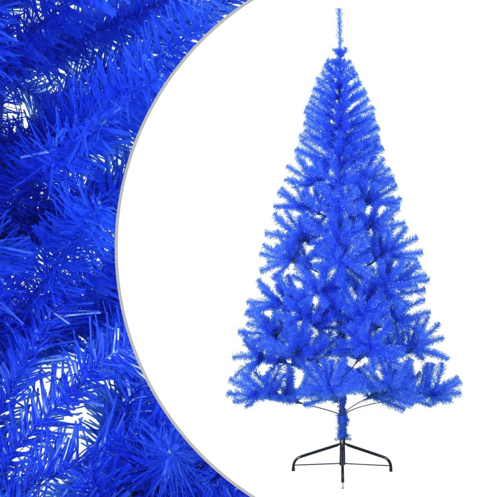 Vidaxl kunstkerstboom met standaard half 180 cm pvc blauw