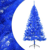 Vidaxl kunstkerstboom met standaard half 240 cm pvc blauw