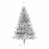 Vidaxl kunstkerstboom half met standaard 180 cm pet zilverkleurig