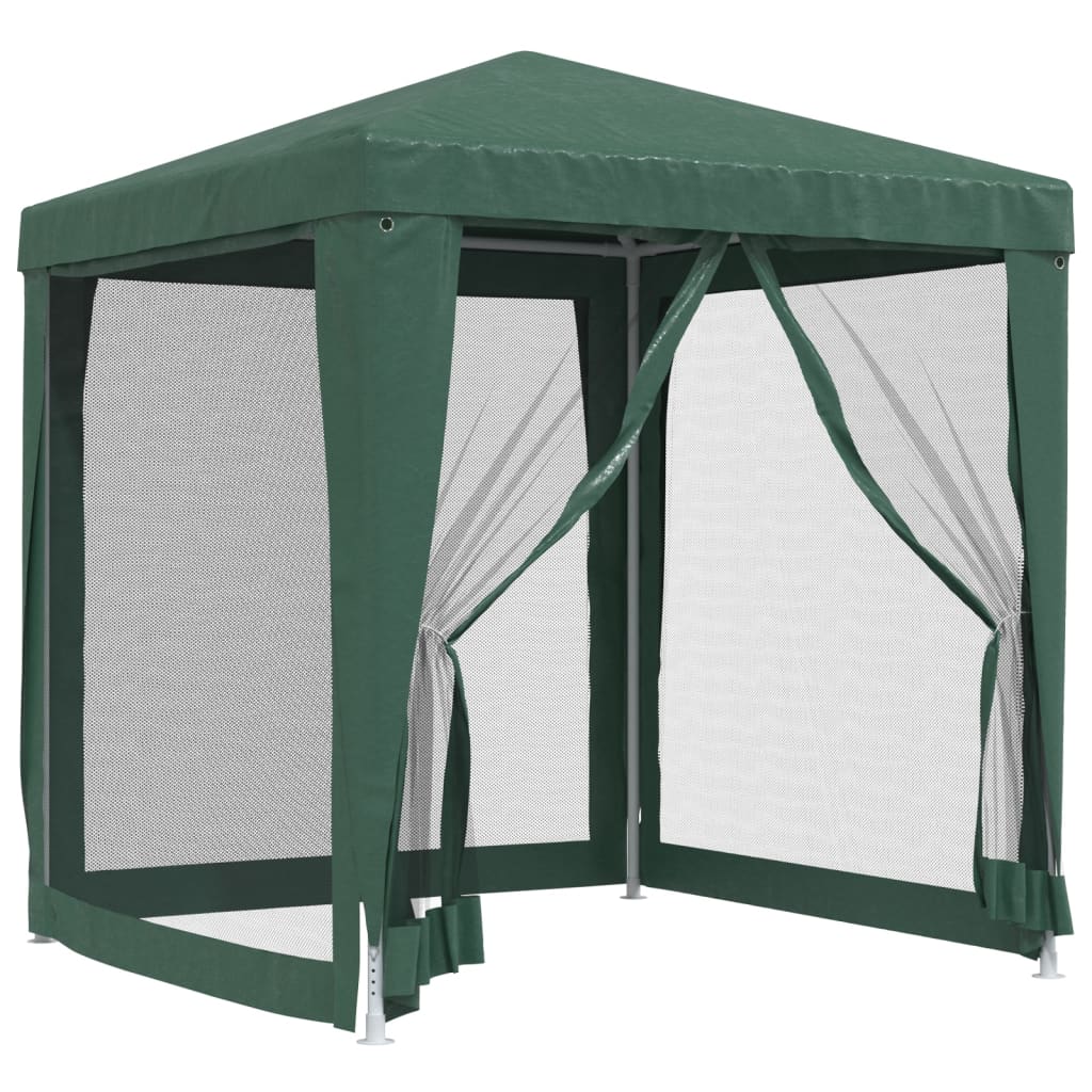 Vidaxl partytent met 4 mesh zijwanden 2x2 m hdpe groen