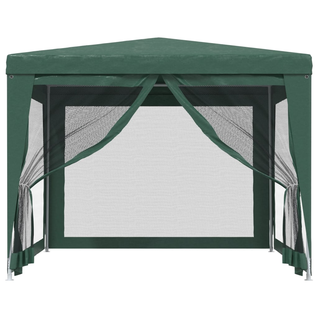 Vidaxl partytent met 4 mesh zijwanden 3x3 m hdpe groen