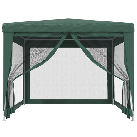 Vidaxl partytent met 4 mesh zijwanden 3x4 m hdpe groen