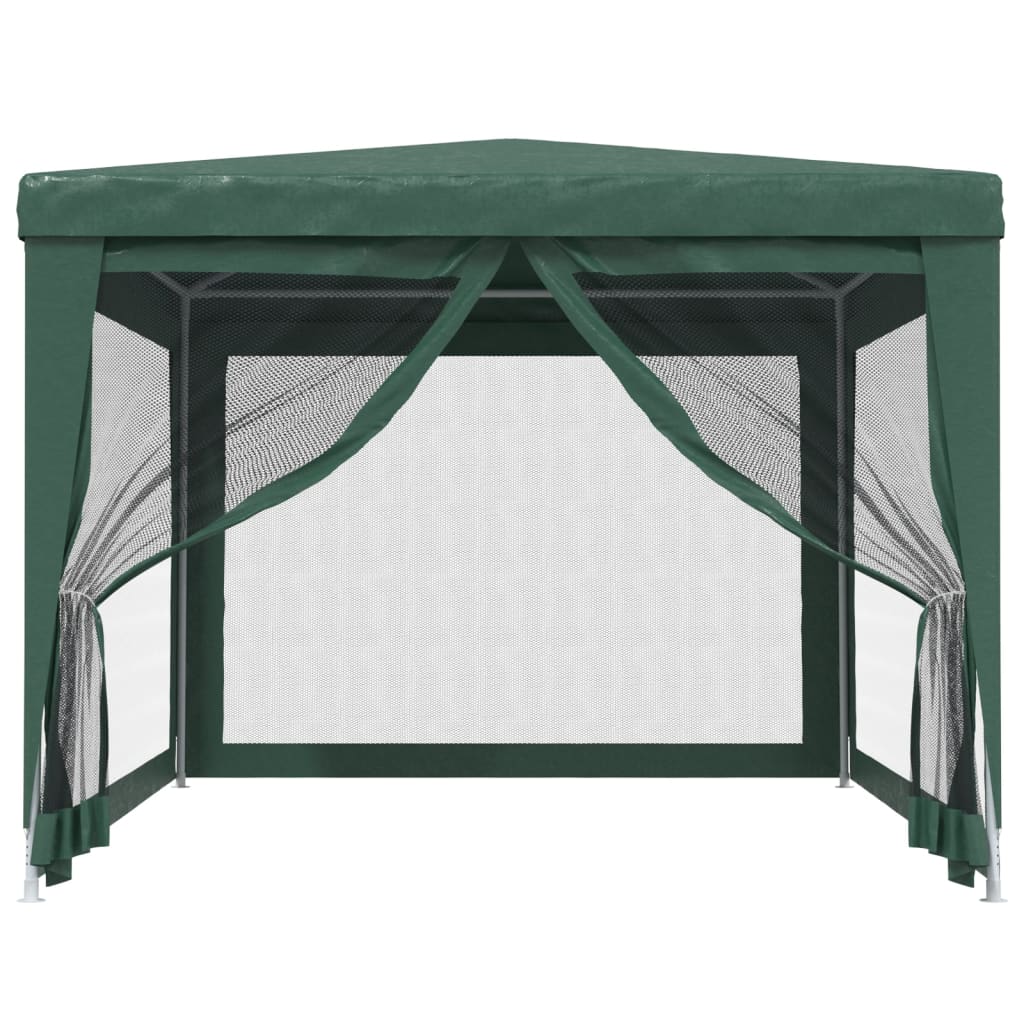 Vidaxl partytent met 4 mesh zijwanden 3x4 m hdpe groen