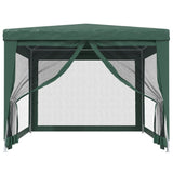 Vidaxl partytent met 4 mesh zijwanden 3x4 m hdpe groen