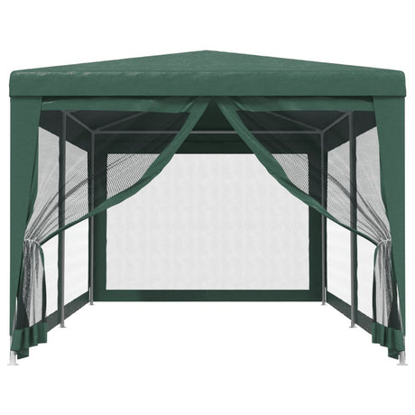 Vidaxl partytent met 6 mesh zijwanden 3x6 m hdpe groen