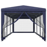Vidaxl partytent met 8 mesh zijwanden 3x9 m hdpe blauw