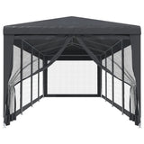 Vidaxl partytent met 10 mesh zijwanden 3x12 m hdpe antracietkleurig