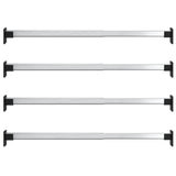 Vidaxl kledingroedes 4 st telescopisch 58-100 cm zilverkleurig