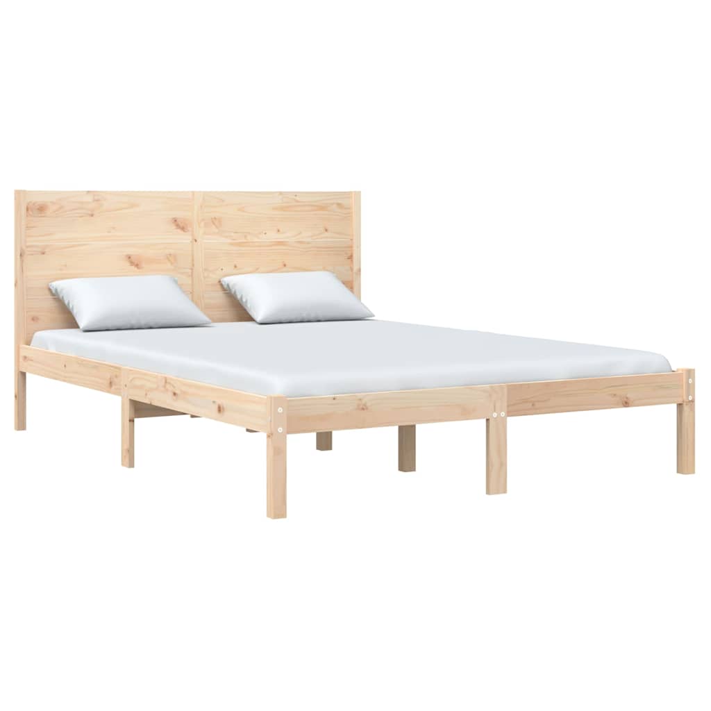Vidaxl bedframe massief hout 135x190 cm