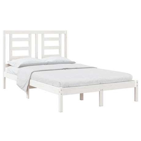 Vidaxl bedframe zonder matras massief grenenhout wit 120x200 cm