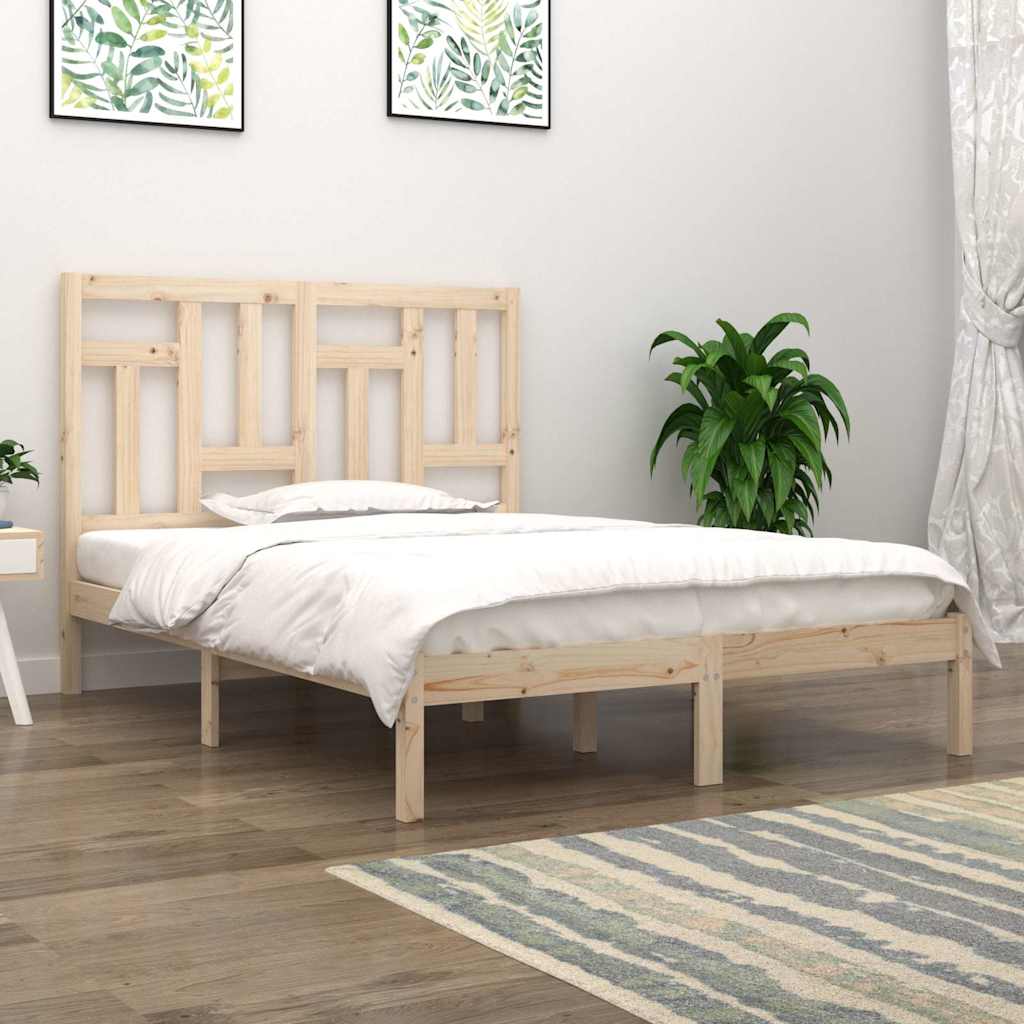 Vidaxl bedframe massief hout 135x190 cm