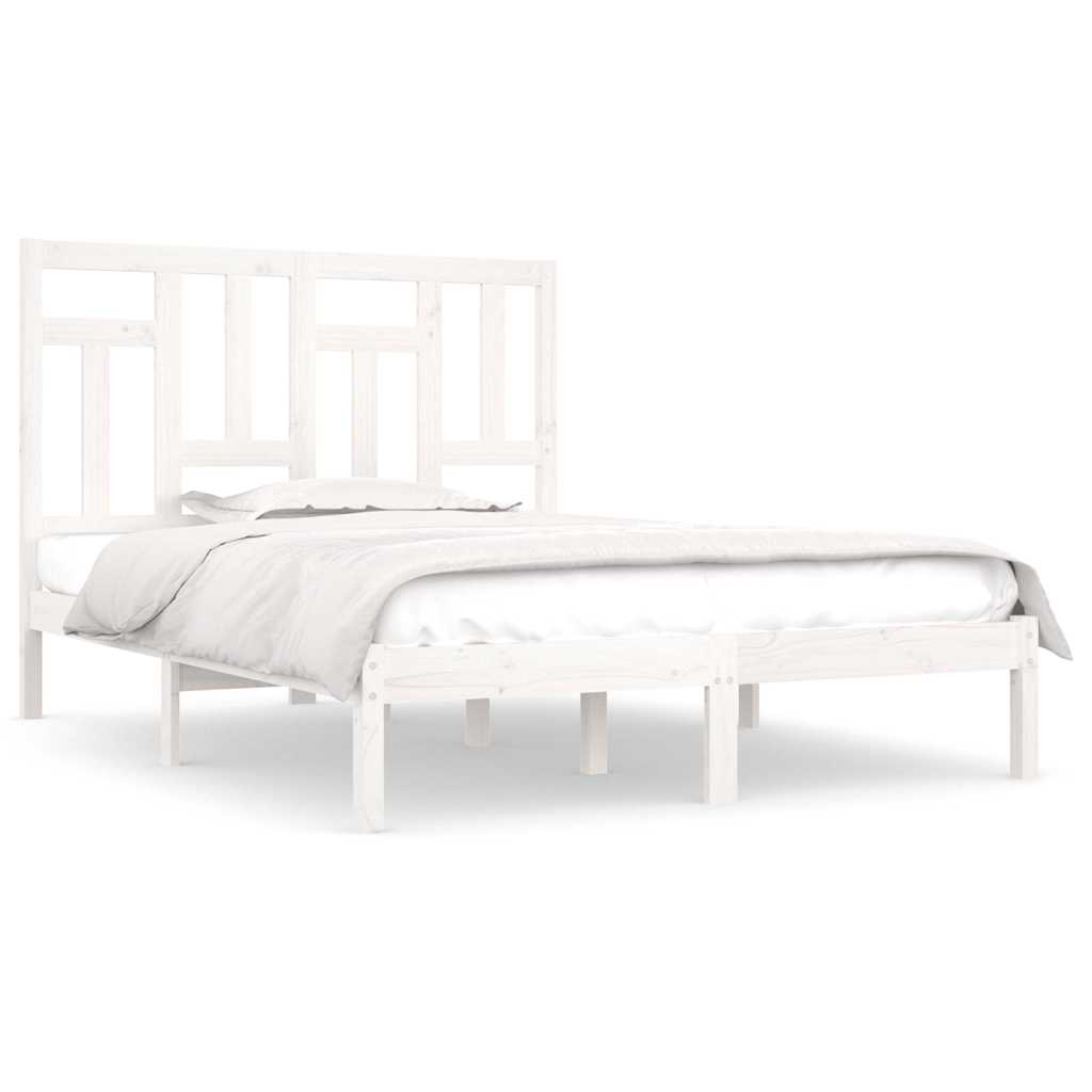 Vidaxl bedframe zonder matras massief grenenhout wit 140x200 cm