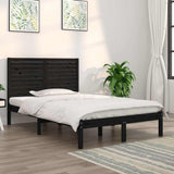 Vidaxl bedframe massief hout zwart 140x190 cm