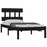 Vidaxl bedframe massief hout zwart 100x200 cm