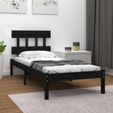 Vidaxl bedframe massief hout zwart 100x200 cm