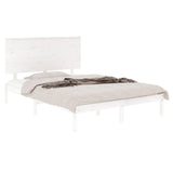 Vidaxl bedframe zonder matras massief grenenhout wit 120x200 cm