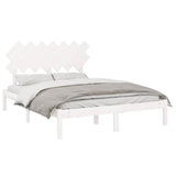 Vidaxl bedframe massief hout wit 140x190 cm