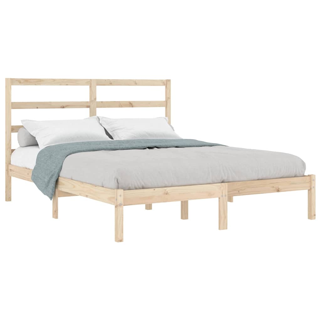 Vidaxl bedframe massief hout 135x190 cm