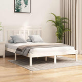 Vidaxl bedframe massief hout wit 135x190 cm