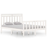 Vidaxl bedframe massief hout wit 135x190 cm