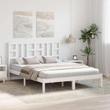 Vidaxl bedframe massief hout wit 150x200 cm